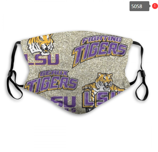 NCAA LSU Tigers #12 Dust mask with filter->ncaa dust mask->Sports Accessory